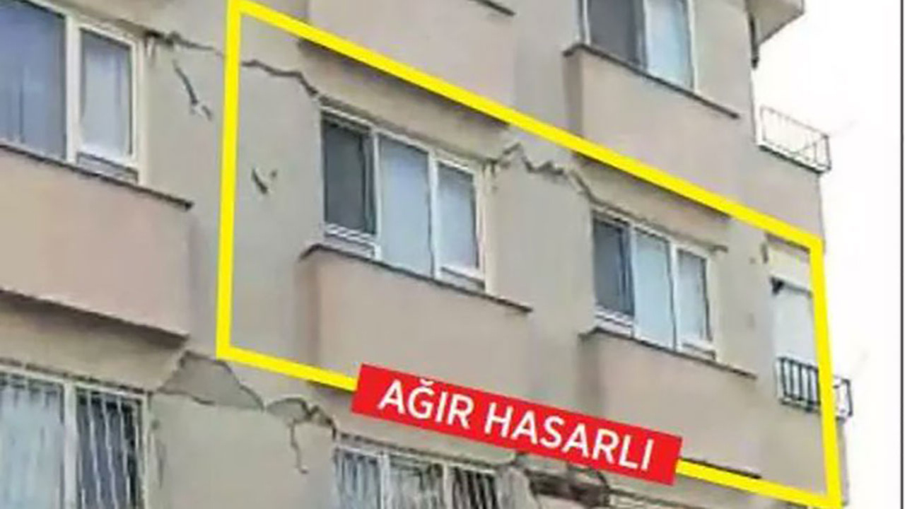 Rezalete bak! Bir ve beşince kata ‘az hasarlı’, üçüncü kata ‘ağır hasarlı’ raporu verildi