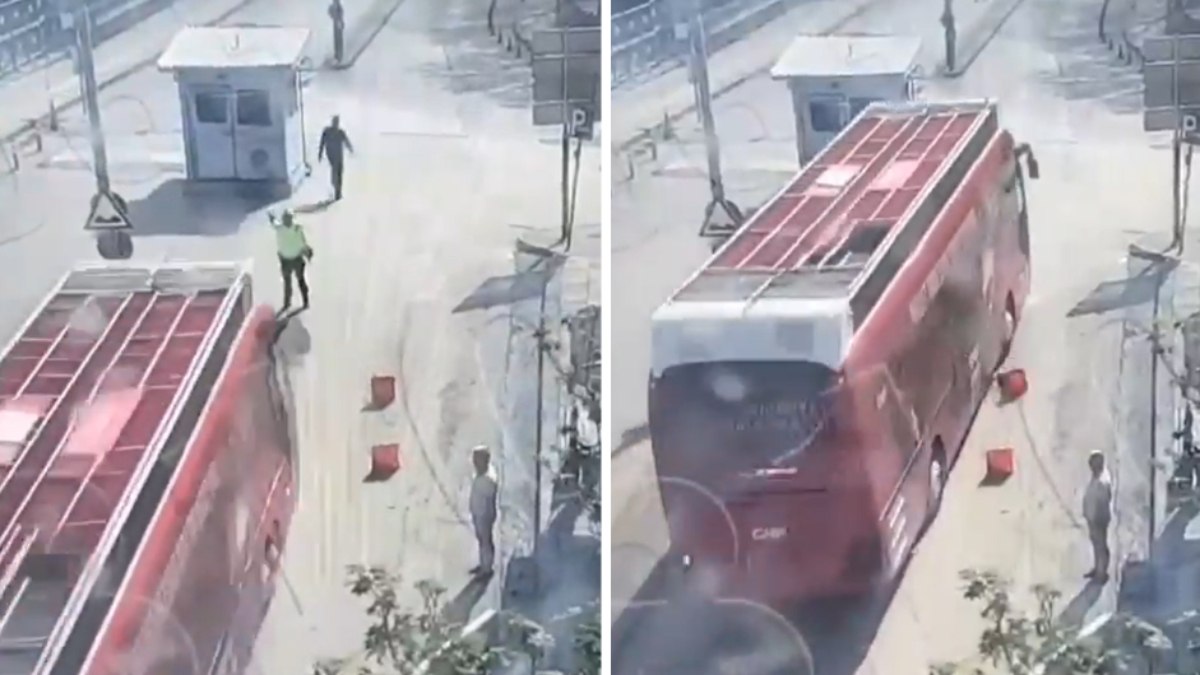 CHP’nin şoförünün polisin üzerine otobüs sürdüğü anlar