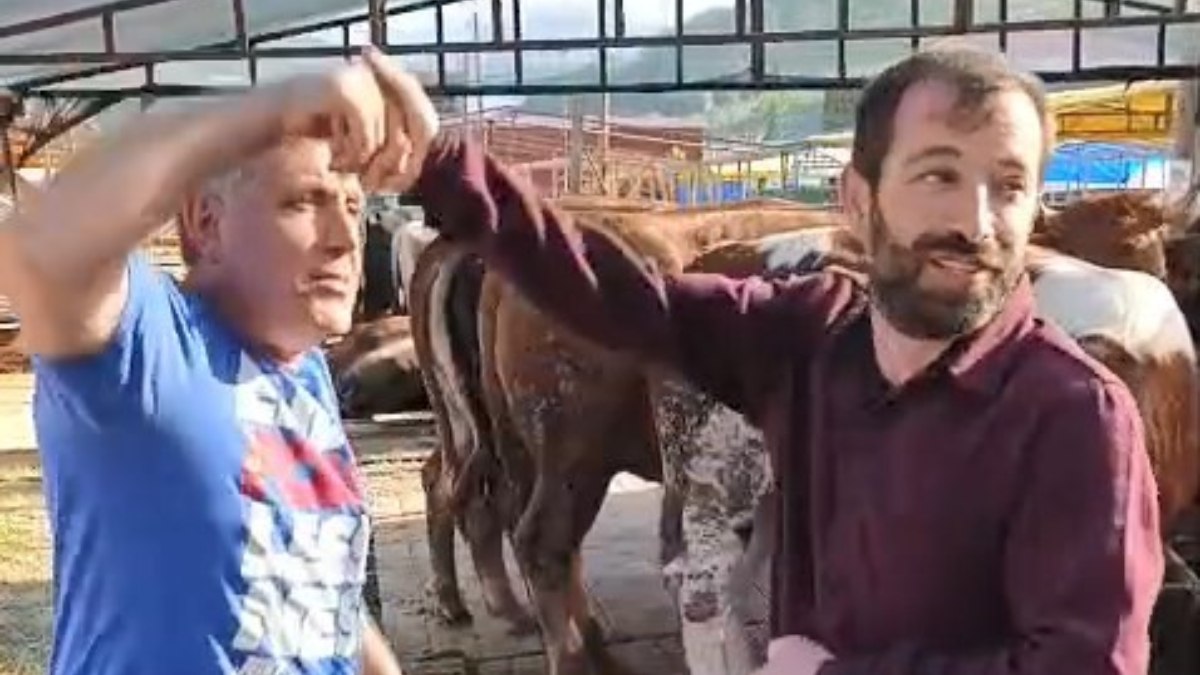 Trabzon’da izleyenleri güldüren kurban pazarlığı