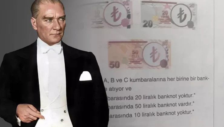 Bir yayınevi, sorularına koyduğu banknotlardaki Atatürk resmini sansürledi