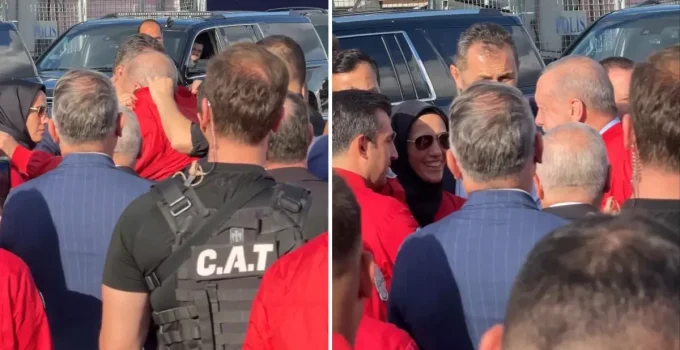 Cumhurbaşkanı Erdoğan’ın TEKNOFEST’i ziyaretine damga vuran görüntü