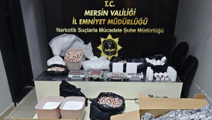 Mersin’de bir evde binlerce sentetik hap ele geçirildi!
