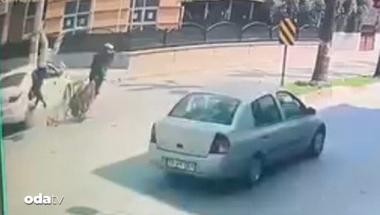 Otomobil ve motosiklet feci çarpıştı