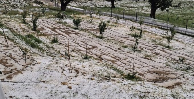 Erdemli’de yağmur ve dolu etkili oldu
